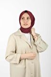 Aker Eşarp Kırmızı Kadın Düz Polyester Eşarp