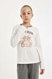 DeFacto Kız Çocuk Baskılı Uzun Kollu Pijama Takımı D2115A824AUGR379