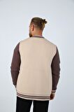 BRG Bej-Kahve Erkek Kolej Regular Fit Ceket