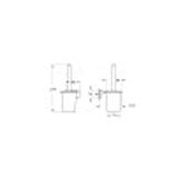 VitrA Base 600 A44135 Tuvalet Fırçalığı, Krom