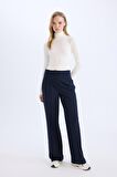 DeFacto Wide Leg Yüksek Bel Standart Boy Kumaş Pantolon C6402AX25SPNV207