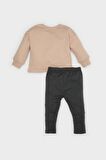DeFacto Erkek Bebek 2'li Takım Baskılı Sweatshirt Beli Lastikli Alt D2937A525SPBG775