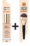 Yoğun Kapatıcılık ve Işıltı Sunan Fondöten Clio Kill Cover Glow Foundation (3-By Linen) SPF50+PA++++