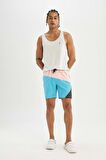 DeFactoFit Regular Fit Baskılı Esnek Dokulu Sporcu Kısa Boy Deniz Şortu B5999AX24HSTR231