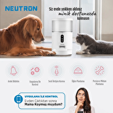 Neutron NTL-PF04LWF Ses Kontrollü Wi-Fi Destekli 4 lt Akıllı Mama Kabı