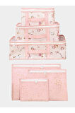 Buti Baby 6 lı Bavul Organizer Seyahat Çantası Pembe 104485
