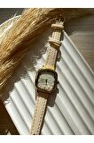 Bs Stıll Vintage Kadın Kol Saati Retro quartz deri kordon 1 Adet