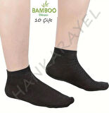 Unisex Bambu Dikişsiz Patik Çorap 10'Çift