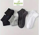 Bambu Erkek Ultra Comfort Dikişsiz Terletmeyen Patik Çorap 5'Çift