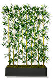 BAMBU SEPERATÖR 180 CM 9 ADET BAMBU 100 CM ANTRASİT SAKSI
