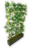 BAMBU SEPERATÖR 180 CM 9 ADET BAMBU 100 CM ANTRASİT SAKSI