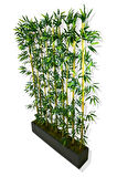 BAMBU SEPERATÖR 180 CM 9 ADET BAMBU 100 CM ANTRASİT SAKSI