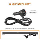 Turuncu Tepe Çakar Bar Led 60cm 12-24v  Off Road Çekici Traktör İkaz Lambası Çakar 15 Modlu