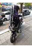 Barossa ADV 125 Siperlik Ön Cam 2024 Model 57cm Siyah Renkli 4mm KISA SPOR CAM
