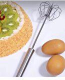 1 Adet Ultra Pratik Ve Hijyenik Metal Saplı Bas - Çek Çırpıcı / Pasta Kek & Ve Krema Çırpıcı basçek
