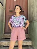 Batik Tasarım Crop Bluz, bohem Bluz, Tasarım Bluz, Salaş Bluz