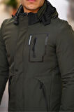 Outdoor Su,soğuk,rüzgar Geçirmez Içi Kürklü Elyaf Dolgulu Softshell Erkek Dağcı,kampcı,kayakcı Montu