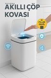 Akıllı Çöp Kovası, Büyük Boy 20 Litre, UV Işık ve Sensörlü, Haraket Algılayan, Sessiz Kapak