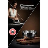 Inox Ölçekli Derin Kase  - 28 Cm 4 Litre Karıştırma Kabı Profesyonel 304 Paslanmaz Çelik 721844