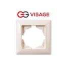 Visage Krem Tekli Çerçeve - Priz ve Anahtar İçin Uyumlu Çerçeve