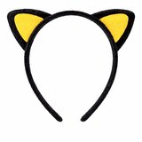 Peluş Kedi Kulak Taç Sarı Siyah – Çocuk Parti &amp; Kostüm Tacı