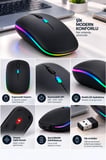 Kablosuz Şarjlı Sessiz Tıklamalı Ergonomik Mouse