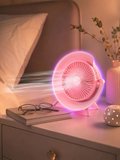 3 Hız Ayarlı USB Şarjlı RGB Masa Fanı
