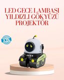Robot Tasarımlı Bluetooth Hoparlörlü Yıldızlı Gökyüzü Projektör