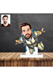 Paraşüt ile Atlayan Karikatür Figürü,Sevgiliye Hediye,Doğum Günü Hediyesi