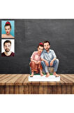 Yakın arkadaş best friends Karikatür Figürü,Sevgiliye Hediye,Doğum Günü Hediyesi