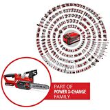 Einhell Akülü Zincirli Testere GE-LC 18/25-1 Li Kit Power X-Change (18 V, 23 cm kesim uzunluğu, 4,5 m/s zincir hızı, otomatik zincir yağlama, 1x 3,0 Ah akü + şarj cihazı dahildir) - 4501760