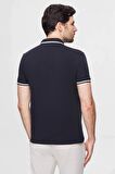 Ds Damat Regular Fit Lacivert Pike Dokulu T-Shirt 2HC14ORT1002M