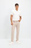 DeFacto Chino Kanvas Pantolon Slim Fit Dar Kesim Pamuklu Esnek Dar Paça C9441AX24AUBG170
