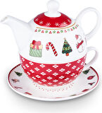 Karaca New Year Yılbaşı Demlikli Çay Fincanı 390 ml