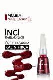 Flormar Sedefli Parlak Oje (BORDO) - Pearly Nail Enamel - Pl314 Velvet Red - 8682536035453