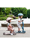 Toys Oturaklı Çocuk Scooter 3 Tekerlekli Led Işıklı Scooter Yükseklik Ayarlı 1-5 Yaş Scooter