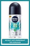 Nivea MEN Erkek Roll-on Deodorant Cool Kick 50ml, 48 Saat Anti-perspirant Ter Koruma, Kaktüs Suyu,Ferahlık