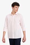 DeFacto Regular Fit Polo Yaka Keten Yazlık Uzun Kollu Gömlek E1729AX25SPPN185