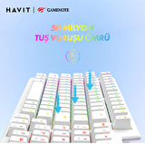 Havit Gamenote KB885L RGB Backlit Gaming Mekanik Klavye Beyaz