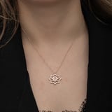 925 Ayar Gümüş Rose Kaplama Kar Tanesi Kadın Kolye