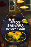Baklava Salonu Duvar, Kapı, Tek Taraflı Askılı Pano Karşılama Tabelası, Baklava Dükkan Süsü