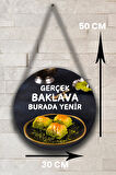 Baklava Salonu Duvar, Kapı, Tek Taraflı Askılı Pano Karşılama Tabelası, Baklava Dükkan Süsü