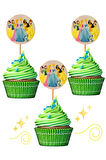Pamuk Prenses Temalı Doğum Günü Cupcake & Pasta Süsleme Kürdanı Pamuk Prenses 16 Adet 4 cm