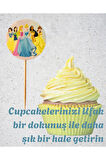 Pamuk Prenses Temalı Doğum Günü Cupcake & Pasta Süsleme Kürdanı Pamuk Prenses 16 Adet 4 cm