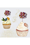 Paw Petrol Temalı Doğum Günü Cupcake & Pasta Süsleme Kürdanı Paw Petrol Kürdan 16 Adet (Çapı 4 cm)