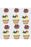 Paw Petrol Temalı Doğum Günü Cupcake & Pasta Süsleme Kürdanı Paw Petrol Kürdan 16 Adet (Çapı 4 cm)