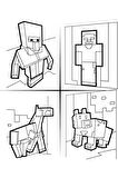 Boyama Kitabı Minecraft Stickerlı (Arka Kapak Kesilerek Maskeli )Boyanacak Sayfa Sayısı 16