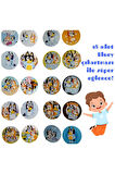 Bluey Boyama Kitabı Stickerlı ,bluey Kalemlik ,kalem Kutusu Kalem Çantası & 12'li Kuru Boya Kalemi