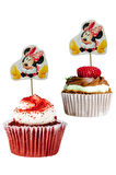 Mickey Mouse Karakter Doğum Günü Konsept & Erkek Fare Temalı Pasta Kürdanı Süs Kürdan 16'lı