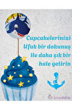 Köpek Balığı Figür Doğum Günü Cupcake Süsü Kürdan & Deniz Temalı Shark Pasta Süsleme Kürdanı 16 Adet